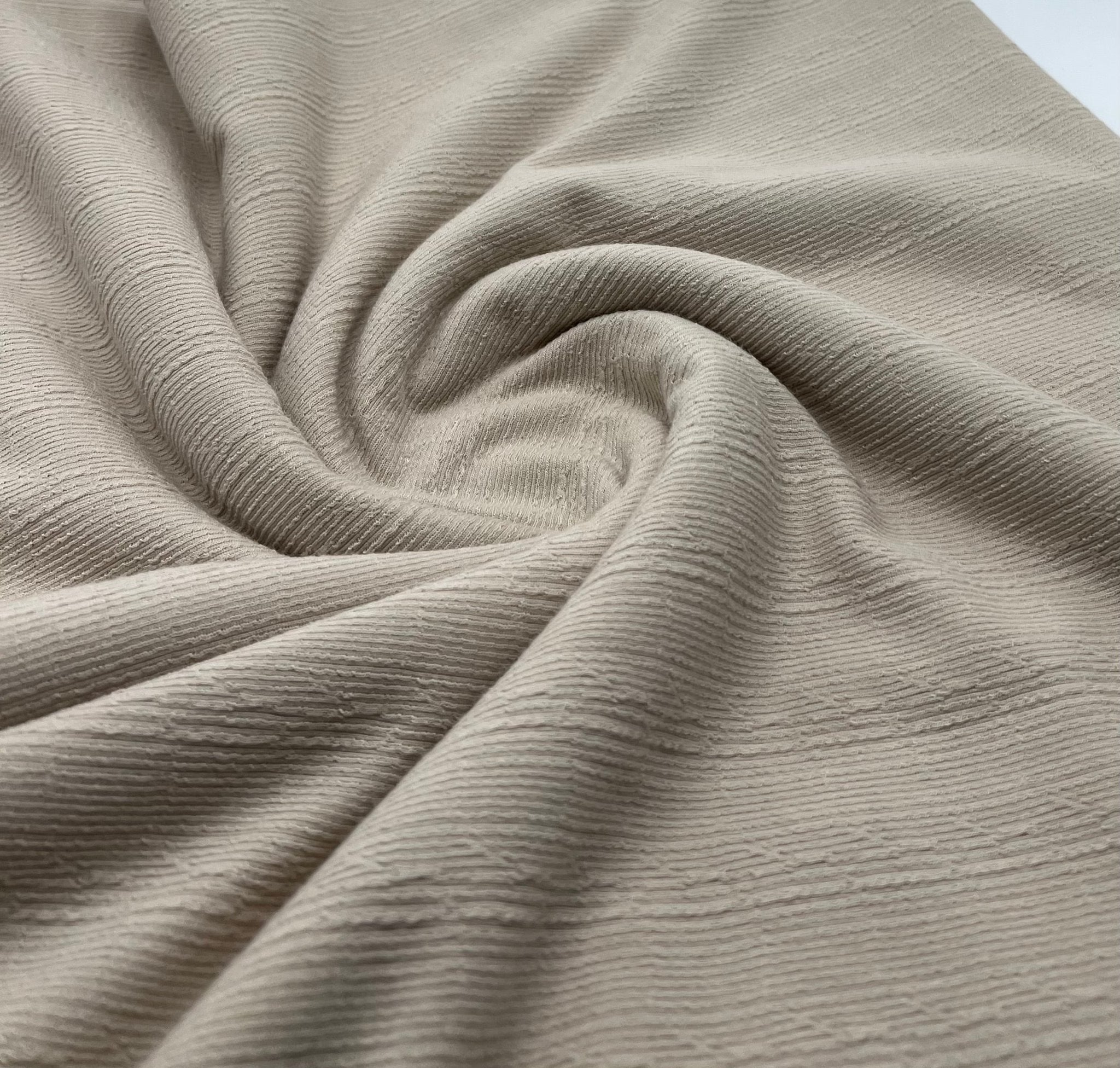 Stone Soft Striped Textured Stretch Fabric - T9 Fabrics